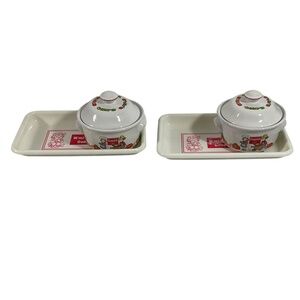 Vintage Campbell’s Kids Soup Crocks & Trays Set of 2 Westwood 1993 1996